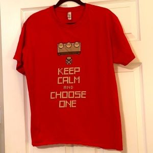 American Apparel Keep Calm And Choose One Men’s Large Red T-shirt